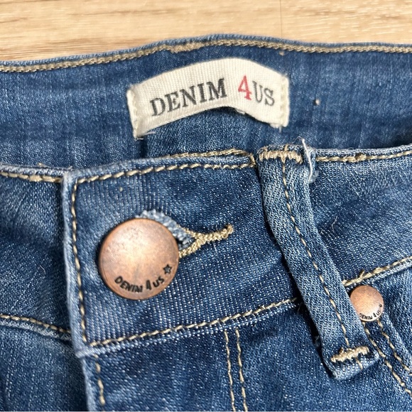 Denim 4 Us Distressed Medium Wash Skinny Jeans | Size 1 | - Picture 9 of 11